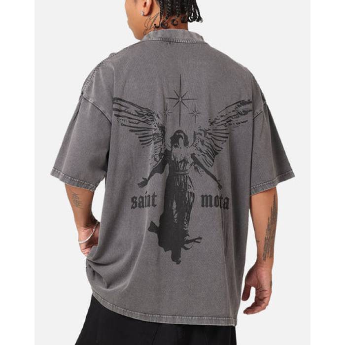 Saint Morta 【 Ethereal T-Shirt Mens Washed Charcoal 】 プルオーバー メンズ 濃灰色