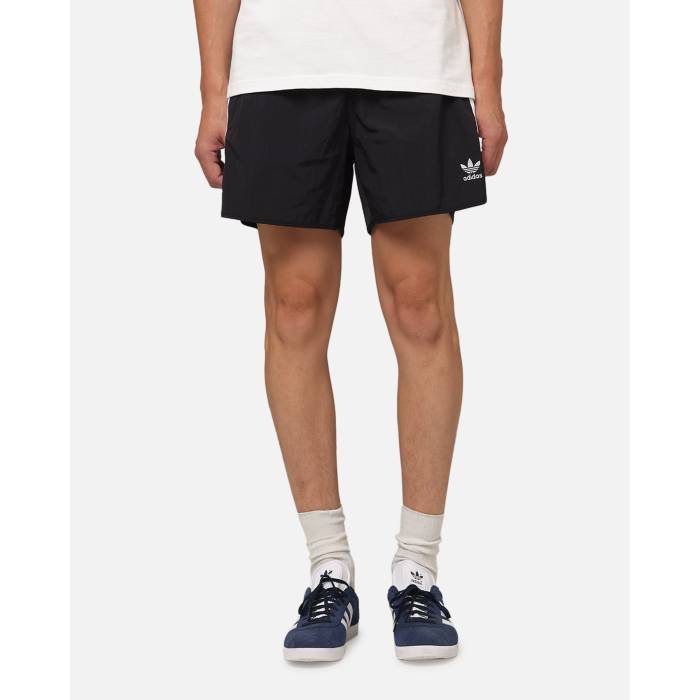 アディダス Adidas 【 Adicolour Classic Sprinter Shorts Mens Black 】 古典派音楽 さる股引き メンズ 黒いこと 黒いこと