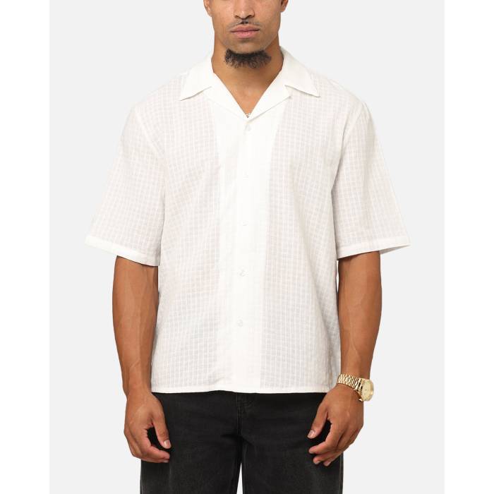 Saint Morta 【 Textured Short Sleeve Shirt Mens White 】 Sleeve スリーブ メンズ 白色 ホワイト