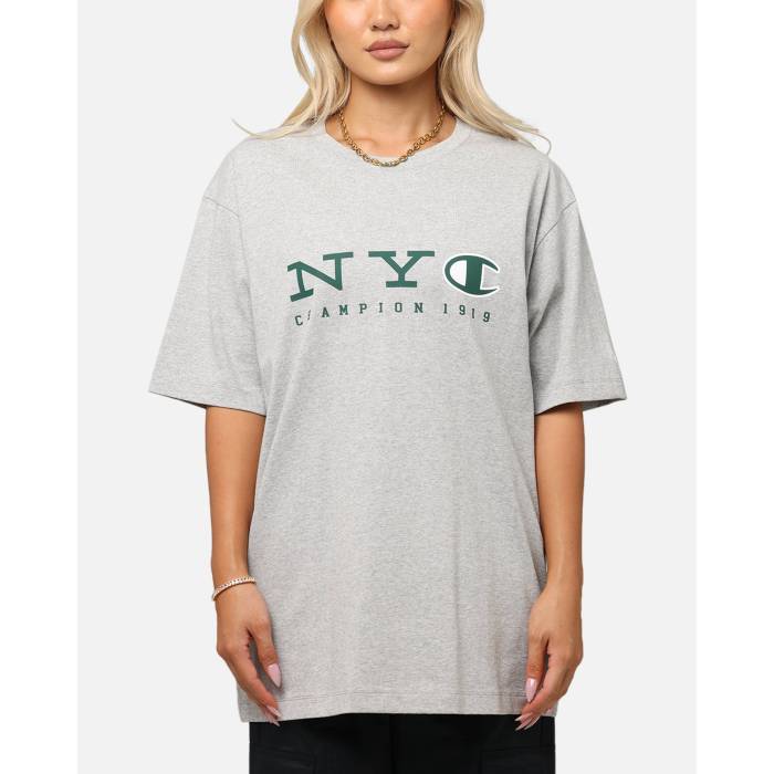 チャンピオン Champion 【 Rochester Graphic T-Shirt Womens Grey 】 グラフィック Tシャツ レディース 灰色 グレー|スニケス