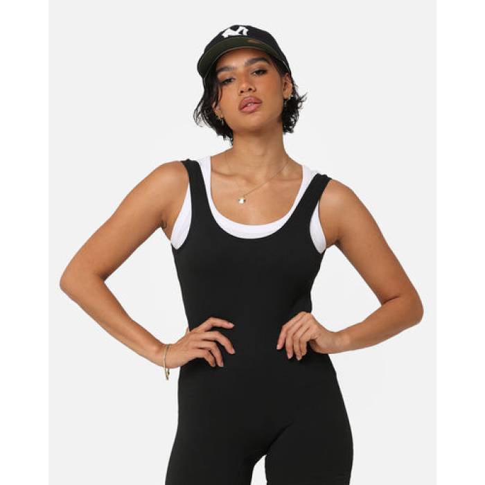はやりっ児 Champion 【 Life Seamless All In One Playsuit Womens Black 】 レディース 黒いこと 黒いこと