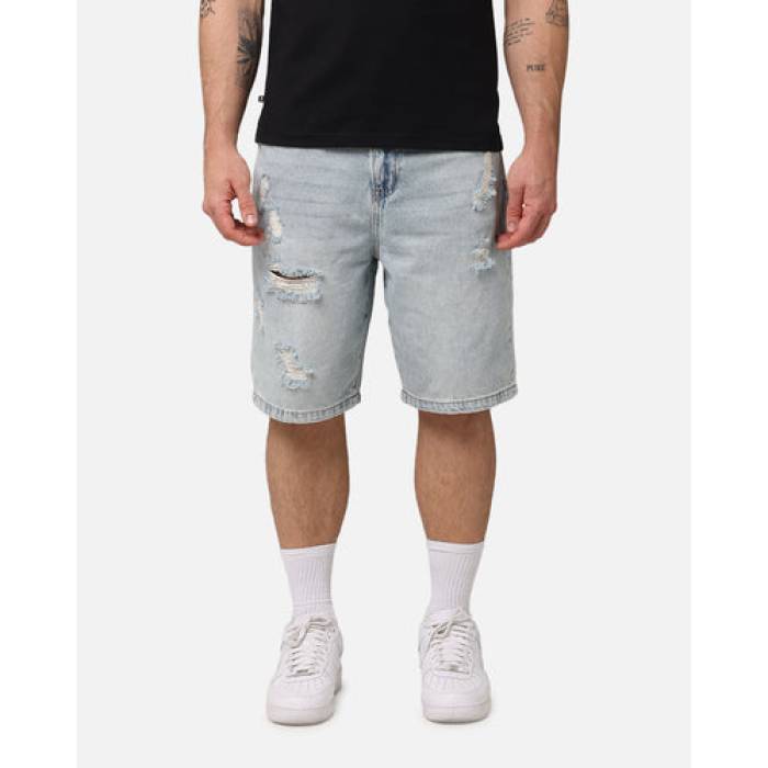 Saint Morta 【 Disrupt Denim Shorts M Mens Light Blue Deni 】 ジーンズ さる股引き メンズ 青味 青み