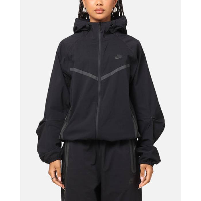 ナイキ Nike 【 Tech Woven Full Zip Jacket Back/Black/Black Womens Black/Black/Bla 】 テック Woven ウーブン Jacket ジャケット レディース 黒色 ブラック