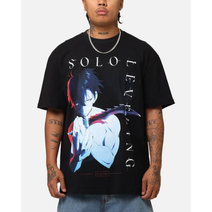 Goat Crew 【 X Solo Leveling Solo Leveling Heavy T-Shirt Mens Black 】 プルオーバー メンズ 黒いこと 黒いこと