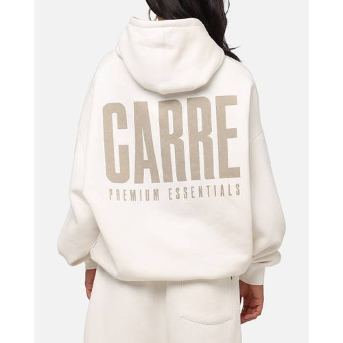 Carre 【 Premium Essentials Hoodie Womens Cream 】 Premium プレミアム フーディー パーカー レディース クリーム