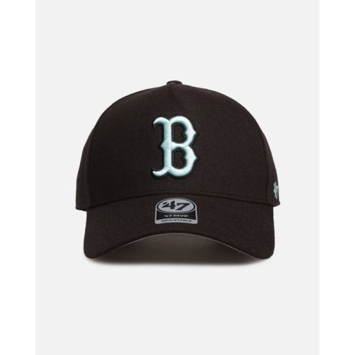 フォーティーセブンブランド 47 Brand 【 Boston Red Sox 'Black Turquoise' 47 Mvp Snapback Mens Black/Turquoise 】 ボストン Red 赤・レッド Snapback スナップバック バッグ メンズ 黒色 ブラック