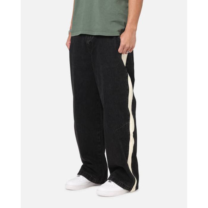 Saint Morta 【 Amplus Sidewinder Jeans Mens Black/Off White 】 ジーンズ メンズ 黒色 ブラック 白色 ホワイト
