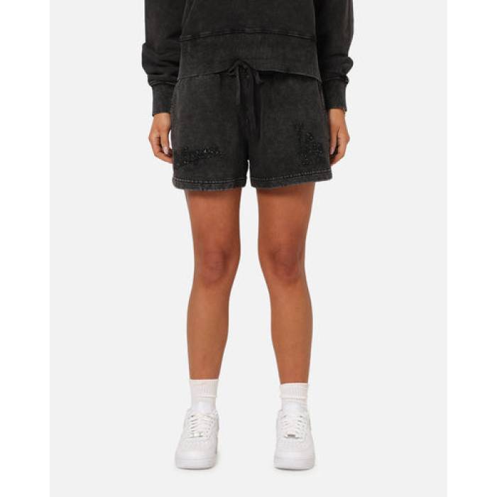 プロスタンダード Pro Standard 【 Los Angeles Dodgers Washed Crystaline Shorts Womens Washed Black 】 ドジャース ショーツ レディース 黒色 ブラック