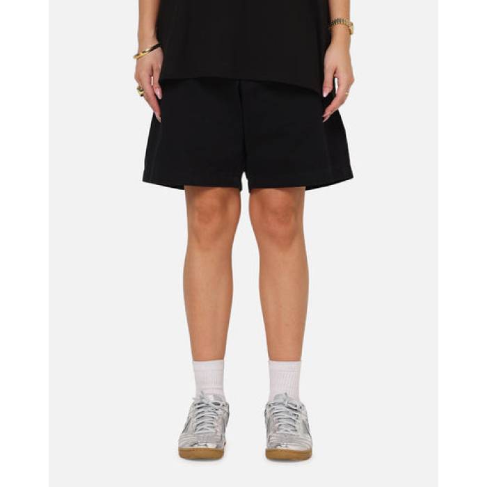 S Double 【 Classic Cut Chino Shorts Womens Black 】 クラシック チノ ショーツ レディース 黒色 ブラック|スニケス