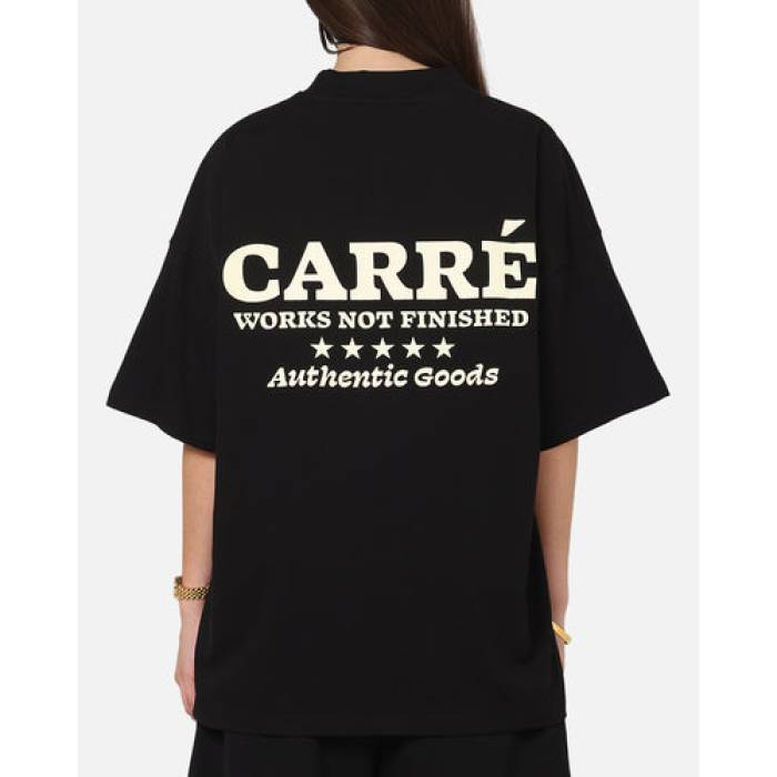 Carre 【 Pocket T-Shirt Womens Black 】 プルオーバー レディース 黒いこと 黒いこと