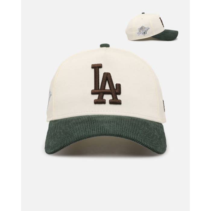 ニューエラ New Era 【 Los Angeles Dodgers 'White Green' Corduroy Visor 9Forty A-Frame Snapback Mens Chrome 】 ドジャース コーデュロイ Snapback スナップバック バッグ メンズ