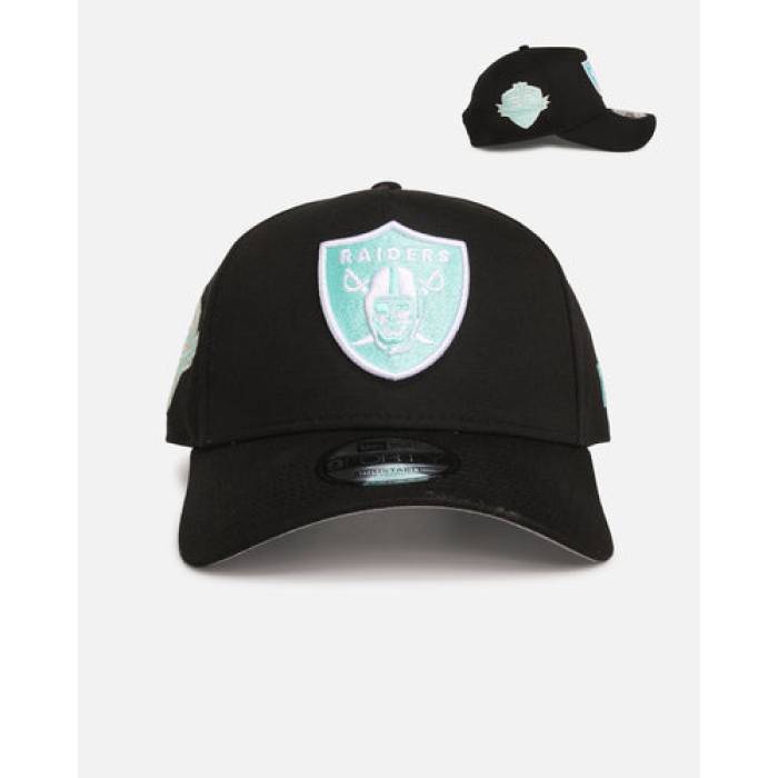 ニューエラ New Era 【 Las Vegas Raiders 'Black Aqua' 9Forty A-Frame Snapback Mens Black/Aqua 】 ベガス レイダース Snapback スナップバック バッグ メンズ 黒色 ブラック アクア|スニケス