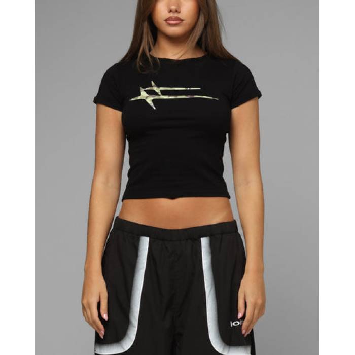 Loiter 【 Hybrid Baby T-Shirt Womens Black 】 Hybrid 変わり種 プルオーバー レディース 黒いこと 黒いこと