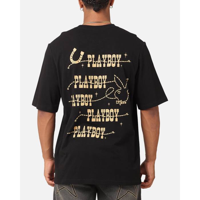 Playboy 【 Western T-Shirt Mens Black 】 ウェスタン プルオーバー メンズ 黒いこと 黒いこと