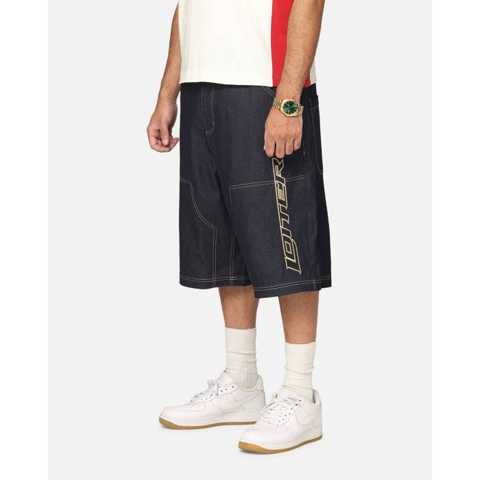 Loiter 【 Motor Denim Shorts Mens Indigo 】 ジーンズ さる股引き メンズ 藍色・インディゴ