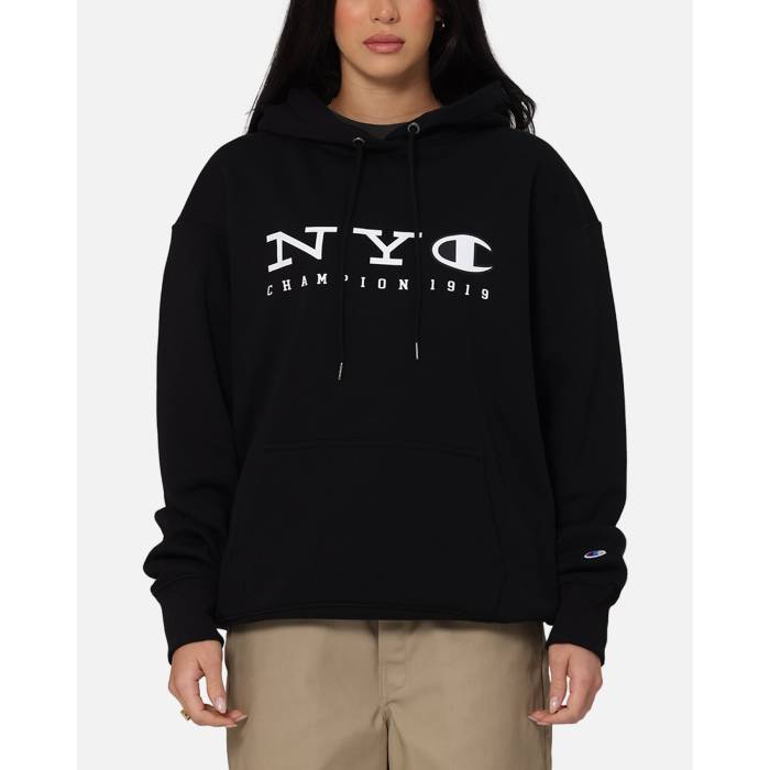 チャンピオン Champion 【 Rochester Graphic Hoodie Womens Black 】 グラフィック フーディー パーカー レディース 黒色 ブラック