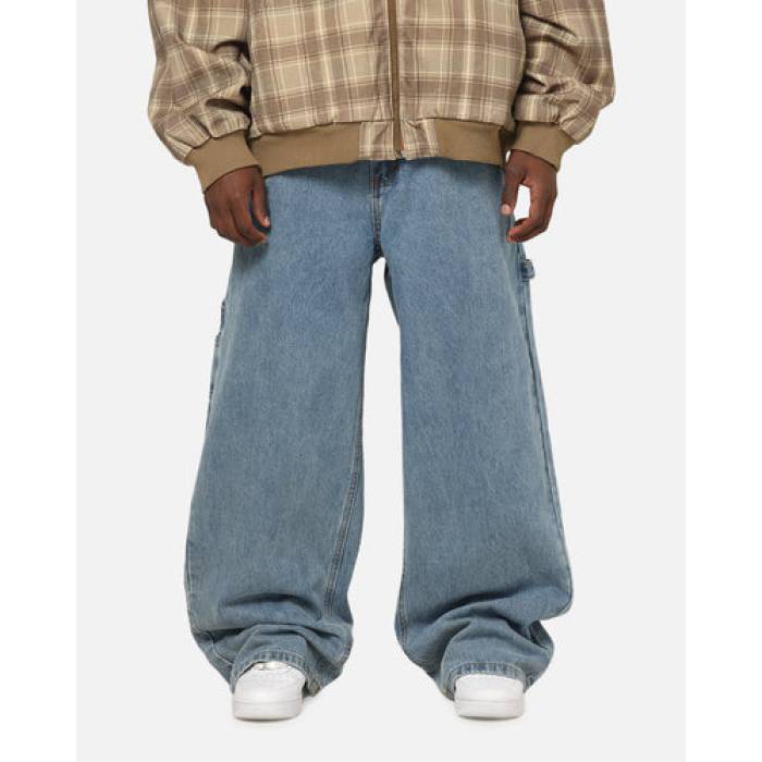 Carre 【 Baggy Carpenter Jeans Mens Mid Blue Denim 】 ジーンズ メンズ ミッド 青色 ブルー デニム