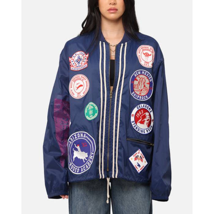 チャンピオン Champion 【 60'S Souvenir Jacket Athetlic Navy Cream Womens Athletic Navy C 】 Jacket ジャケット 紺色 ネイビー クリーム レディース 紺色 ネイビー