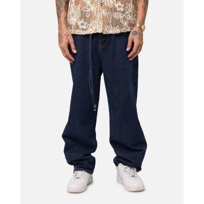 Xxiii 【 Tie Lace Baggy Jeans O Mens Stonewash Indig 】 ネクタイ ジーンズ メンズ｜スニケス