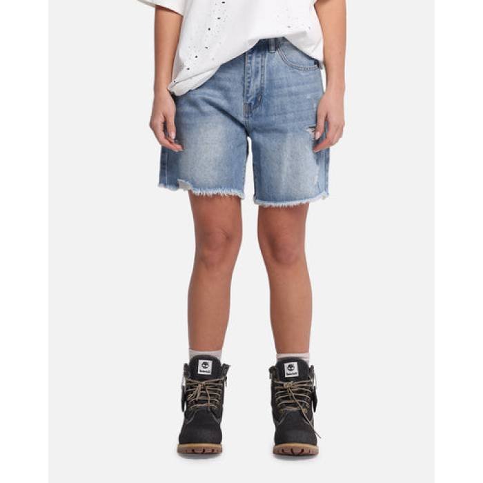 Xxiii 【 Relaxed Denim Shorts Womens Blue Denim 】 ジーンズ さる股引き レディース 青味 青み ジーンズ