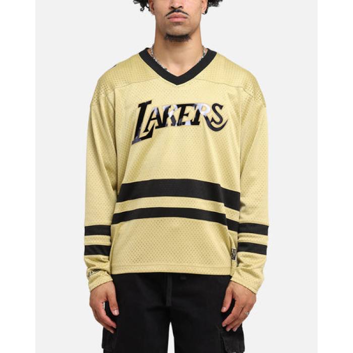 ミッチェル&ネス Mitchell & Ness 【 Los Angeles Lakers Chrome Jersey Mens Khaki 】 Lakers レイカーズ ジャージ メンズ カーキ
