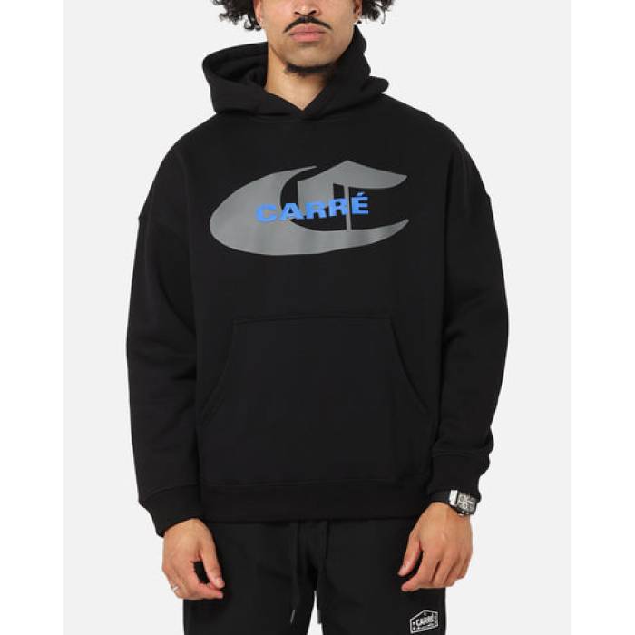 Carre 【 Crested Hoodie Mens Black 】 フーディー パーカー メンズ 黒色 ブラック