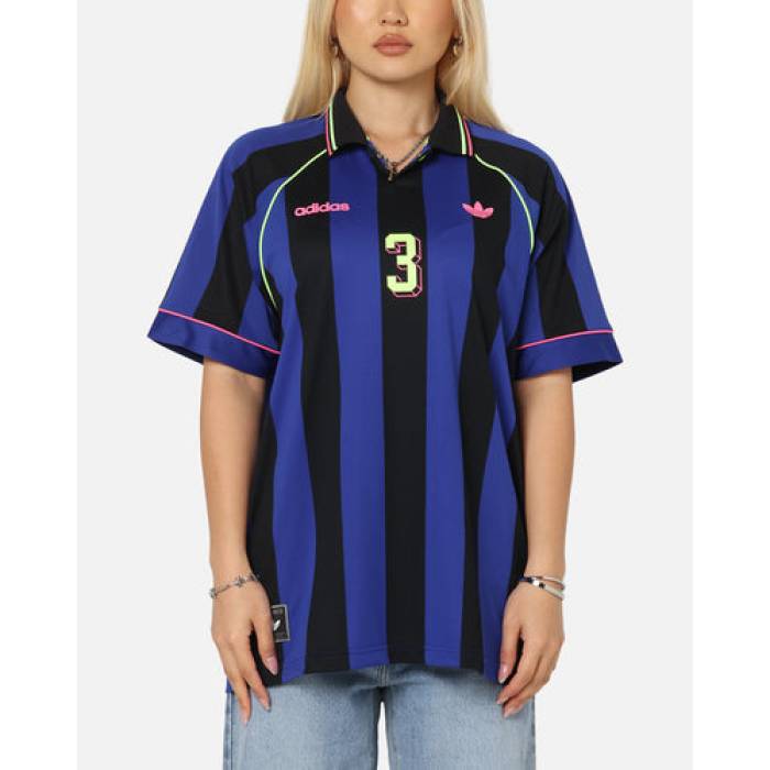 アディダス Adidas 【 Jacquard Jersey Womens Blue/Black 】 ジャージ レディース 青色 ブルー 黒色 ブラック