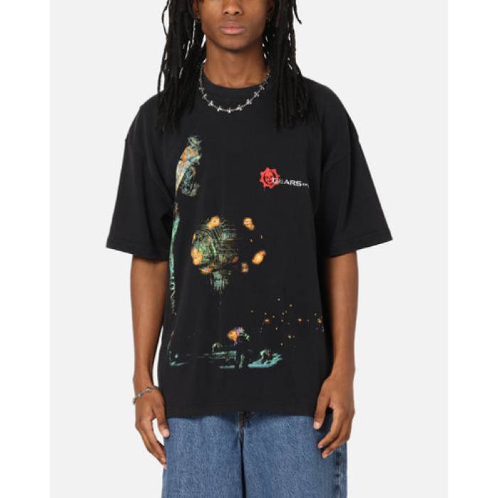 73Studio 【 X Gears Of War \u002706 Mad World Vintage T-Shirt Mens Black Acidwash 】 vintage ビンテージ・ヴィンテージ プルオーバー メンズ 黒いこと 黒いこと