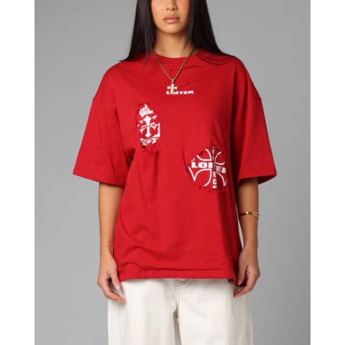Loiter 【 Destruction T-Shirt Womens Red 】 プルオーバー レディース Red 赤・赤いこと