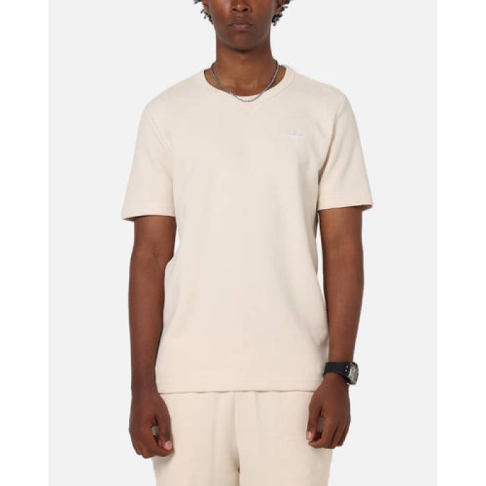 アディダス Adidas 【 Trefoil Essentials Waffle T-Shirt Mens Wonder White 】 トレフォイル ワッフル Tシャツ メンズ 白色 ホワイト