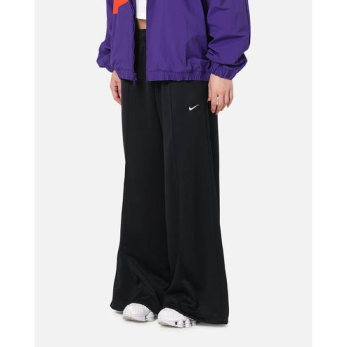 ナイキ Nike 【 Sportswear Mid-Rise Wide-Leg Track Pants L Womens Black/Black/Sai 】 トラック レディース 黒色 ブラック
