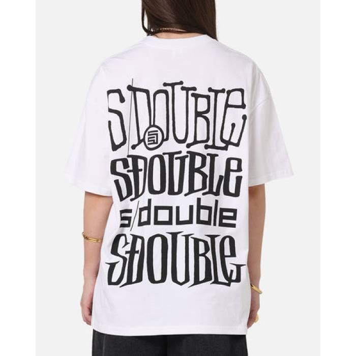 S Double 【 Logofest T-Shirt Womens White 】 Tシャツ レディース 白色 ホワイト