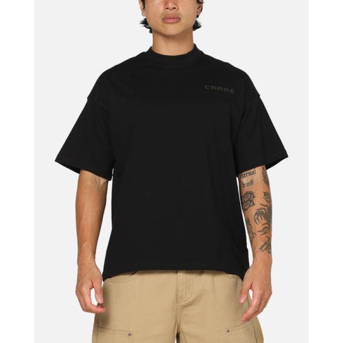 Carre 【 Tech T-Shirt Mens Black 】 テック ティーシャツ メンズ 黒いこと 黒いこと