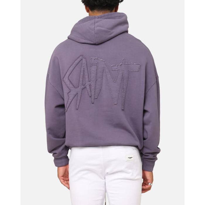 Saint Morta 【 Pericles Applique Hoodie Mens Purple 】 フーディー パーカー メンズ Purple 紫・パープル