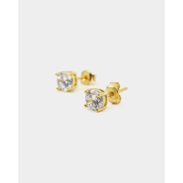 Saint Morta 【 Round Cut Earrings Mens Iced Gold 】 イヤリング メンズ ゴールド