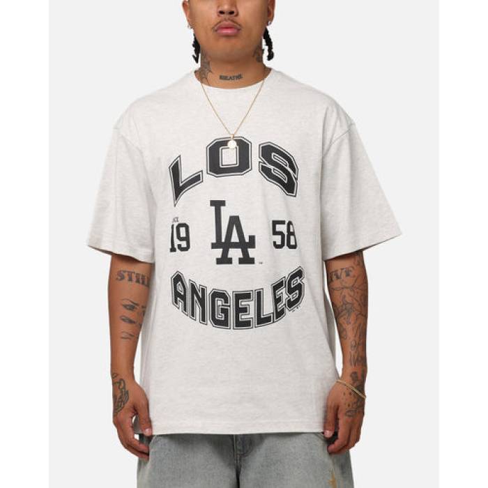 Majestic Athletic 【 Los Angeles Dodgers Doyers Crest T-Shirt Mens Silver Marle 】 ドジャース Tシャツ メンズ Silver 銀色・シルバー