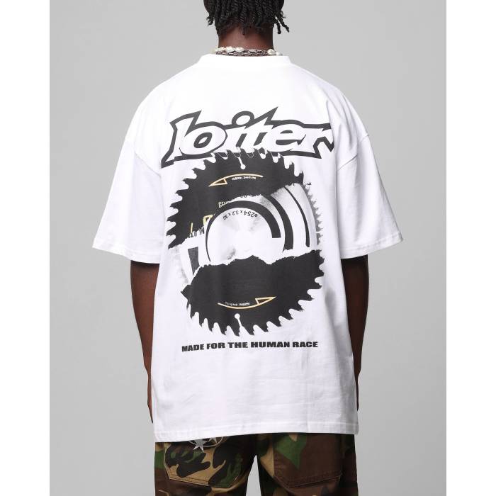 Loiter 【 Saw Blade Drop T-Shirt Mens White 】 プルオーバー メンズ 白いこと 白いこと