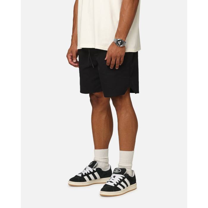 Xxiii 【 Elastic Cord Shorts Mens Black 】 さる股引き メンズ 黒いこと 黒いこと