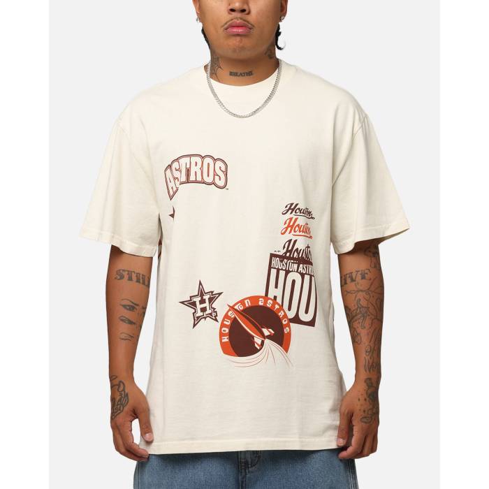 Majestic Athletic 【 Houston Astros Patchwork T-Shirt Mens Ecru 】 ヒューストン アストロズ Tシャツ メンズ