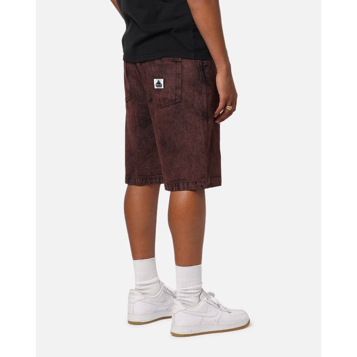 X-Large 【 Bull Denim 91 Shorts Mens Burgundy 】 デニム ショーツ メンズ ワイン色・バーガンディー