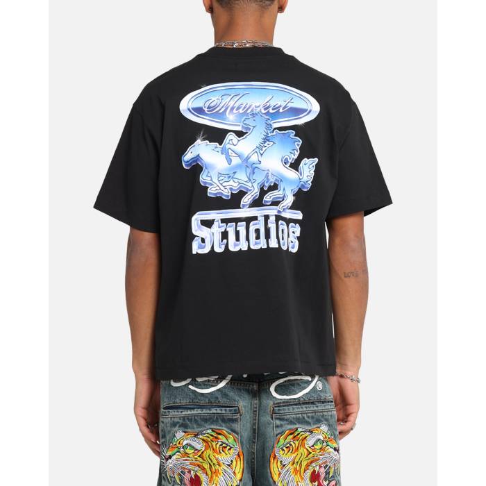 Market 【 5 Liter T-Shirt Mens Black 】 プルオーバー メンズ 黒いこと 黒いこと