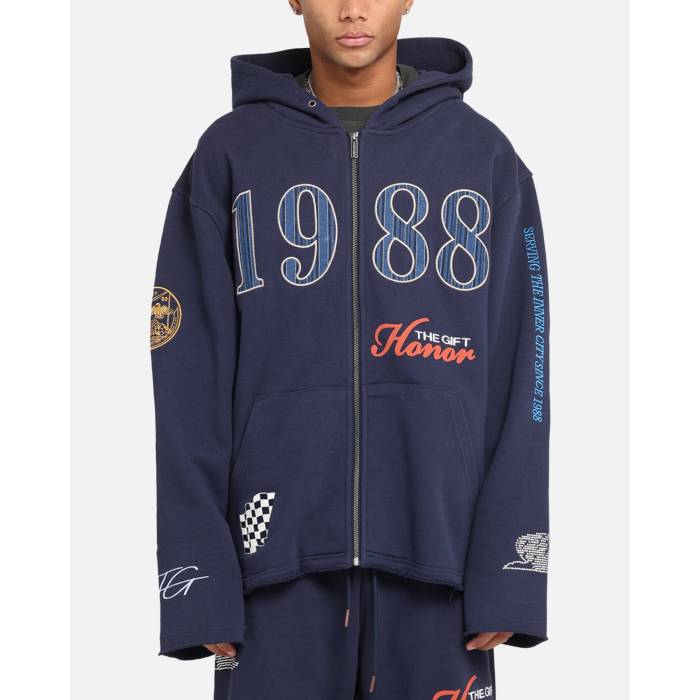 Honor The Gift 【 1988 Full Zip Hoodie Mens Navy 】 フーディー パーカー メンズ 紺色 ネイビー|スニケス