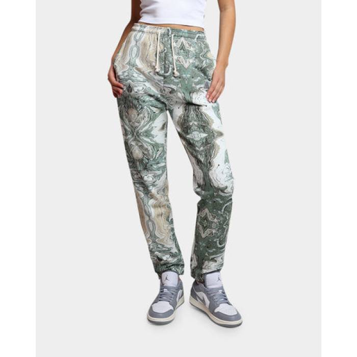 ハフ Huf 【 Swirl Fleece Pants Womens Olive 】 フリース レディース olive オリーブ