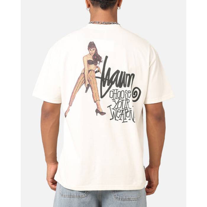 S Double 【 Choose Your Weapon T-Shirt Mens Washed White 】 プルオーバー メンズ 白いこと 白いこと