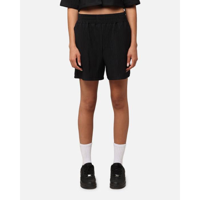 Xxiii 【 Pleated Shorts Womens Black 】 さる股引き レディース 黒いこと 黒いこと