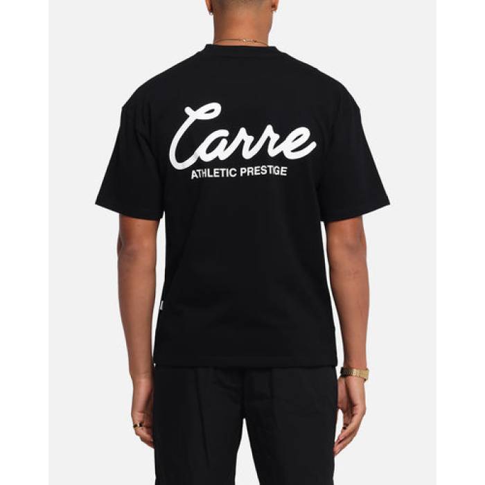 Carre 【 Prestige Script T-Shirt Mens Black 】 威名 原作 ティーシャツ メンズ 黒いこと 黒いこと