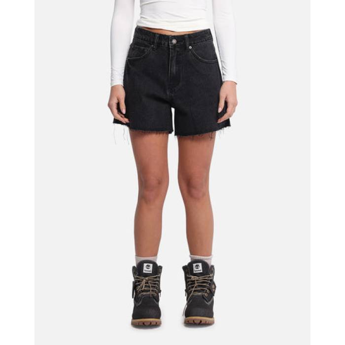 Xxiii 【 High Cut A-Line Denim Shorts Womens Washed Black 】 ご機嫌 ジーンズ さる股引き レディース 黒いこと 黒いこと