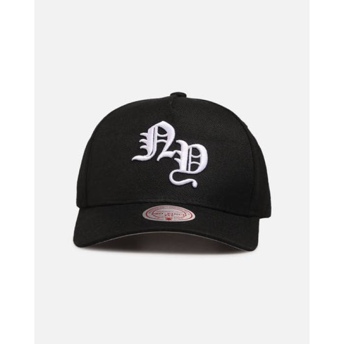 ミッチェル&ネス Mitchell & Ness 【 New York Knicks 'Gothic Letter' Pro Pinch Snapback Mens Black 】 ニックス プロ Snapback スナップバック バッグ メンズ 黒色 ブラック