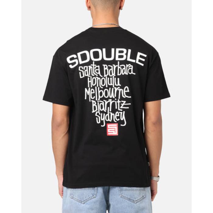 S Double 【 Cities T-Shirt Mens Black 】 Tシャツ メンズ 黒色 ブラック