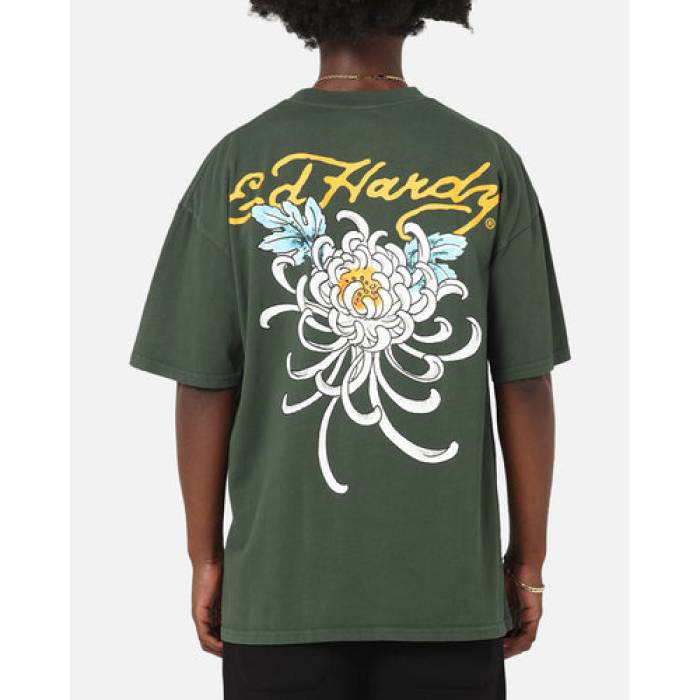 エドハーディー Ed Hardy 【 Golden Bloom T-Shirt Mens Pine Green 】 ティーシャツ メンズ green 緑・緑であること